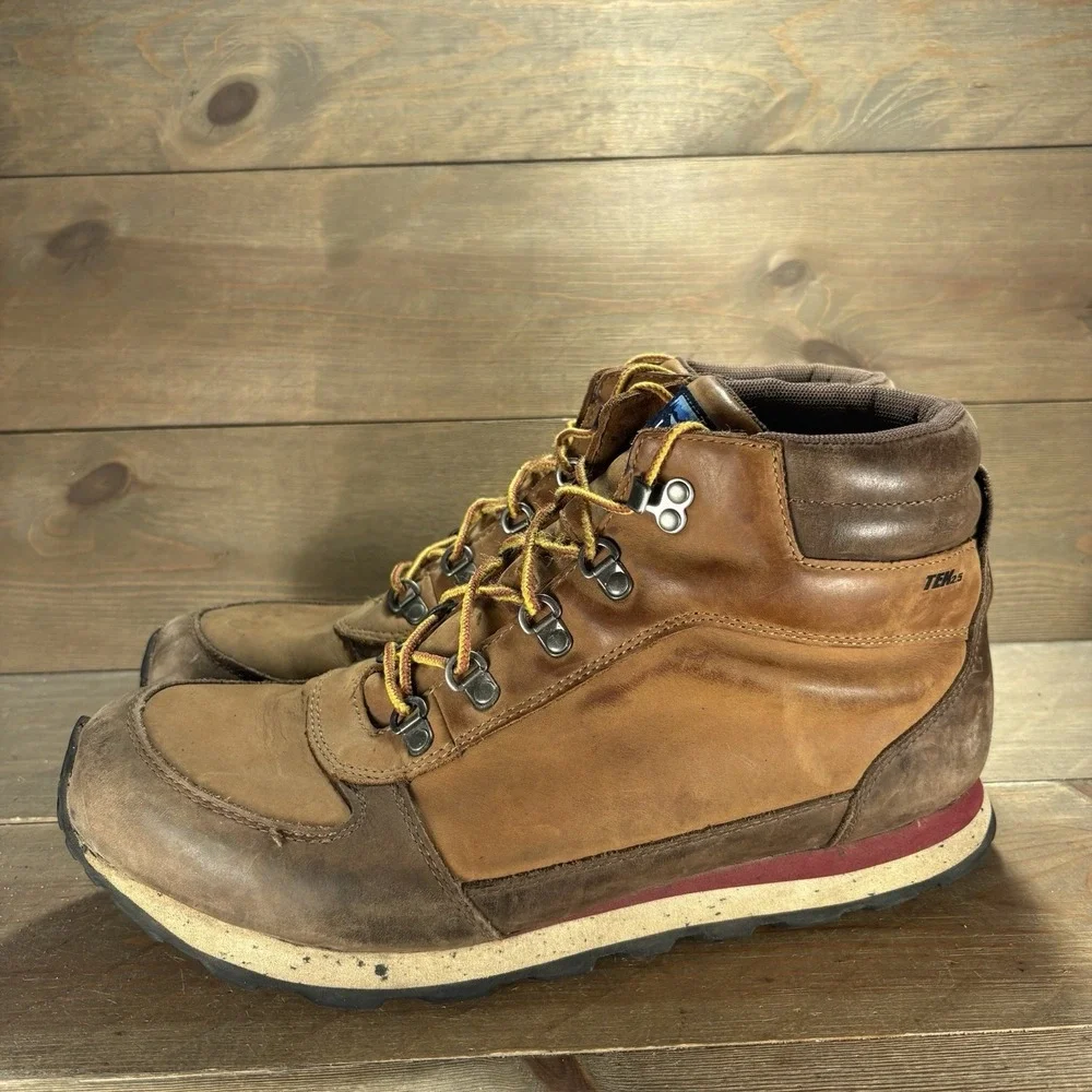 ll bean katahdin mens size 13 shoes brown leather waterproof hiking boots